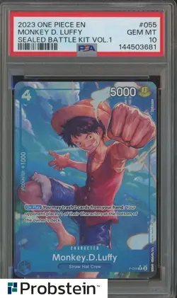 2023 One Piece #055 Monkey D. Luffy Sealed Battle Kit Vol. 1 PSA 10 - Image 1