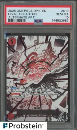 2025 One Piece OP10 #019 Divine Departure Alternate Art PSA 10 GEM MINT - Image 1