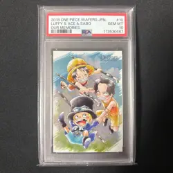 PSA 10 Monkey D. Luffy Ace Sabo One Piece Wafer Card Our Memories Japanese - Image 1