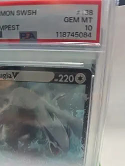 Pokemon Lugia v TCG Card 138/195 Sword & Shield Silver Tempest (PSA 10) - Image 3