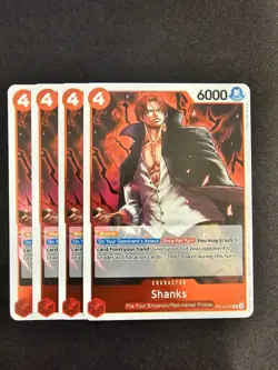 4x OP12-008 Shanks R Playset- One Piece Card Game Legacy of the Master Eng - Image 1