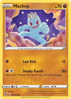 Machop 24/73 Champions Path Regular NM-Mint Pokemon Card TCG - Image 1