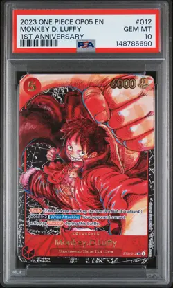 Monkey D. Luffy 2023 One Piece New Era OP05 1st Anniversary ST01-012 PSA 10 - Image 1