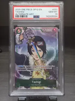 PSA 10 Tashigi OP12-031 Legacy of the Master Alternate Art Foil Rare One Piece - Image 1