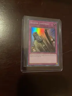 Konami Solemn Judgment MAZE-EN063 1st Edition Holo Yu-Gi-Oh! Trap Card - Image 1