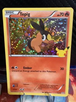 Tepig 13/25 Holo McDonald’s 25th Anniversary 2021 Pokemon Card NM - Image 1