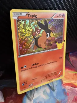 Tepig 13/25 Holo McDonald’s 25th Anniversary 2021 Pokemon Card NM - Image 3