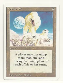 MTG REVISED 1x NM Winter Orb Magic the Gathering Card May Not Untap +1 Land Turn - Image 1