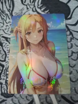 Asuna Yuuki SSR Goddess Story Anime Waifu Card Foil Doujin Sword Art Meika - Image 1