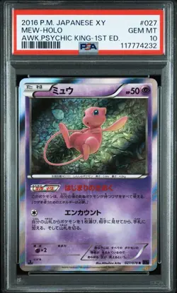 PSA 10 Mew Holo 027/078 XY10 Awakening Psychic King 2016 Pokemon Card Japanese - Image 1