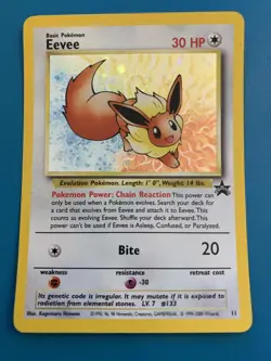 Eevee #11 Black Star Promo Holo Rare Vintage Pokemon Card - NM - Image 1
