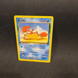Krabby - 51/62 - 1st Edition Fossil Set 1999 - Pokemon Card - NM - Image 1