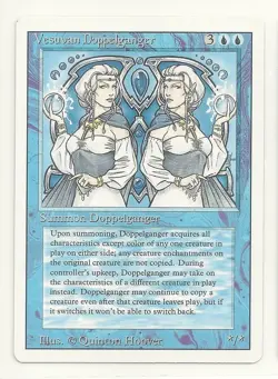 MTG REVISED: 1x NM Vesuvan Doppelganger Magic the Gathering Card Copy A Creature - Image 1