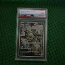 Pokemon Fraxure 077/064 Sv: Shrouded Fable Illustration Rare PSA 9 Holo Card - Image 1