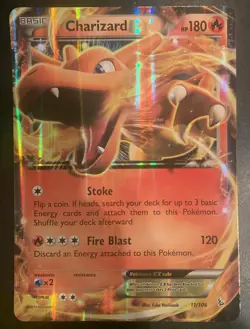 JUMBO Oversized Charizard EX Promo Card 11/106 Flashfire 2014 Pokemon MP - Image 1