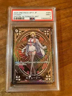 PSA 9 Stussy OP07-085 SP SR Alt Art 2025 One Piece Card Game Japanese MINT - Image 1