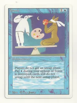 MTG REVISED 1x NM Stasis Magic the Gathering Card Do Not Get Untap Phase Vintage - Image 1