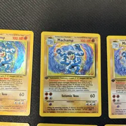 Pokemon TCG 6 Card lot Machamp 1st Edition Holo Base Set - Image 3