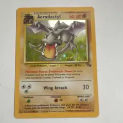 Pokemon Aerodactyl Fossil Holo Rare Unlimited 1/62 Wizards of the Coast Card - Image 1