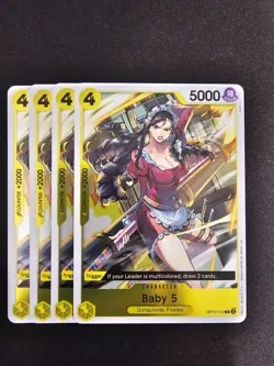 4x OP12-112 Baby 5 R Playset- One Piece Card Game Legacy of the Master Eng - Image 1