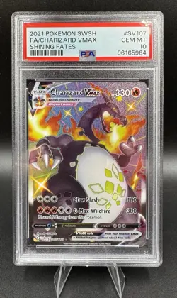 CHARIZARD 2021 Pokemon TCG VMAX Holo Ultra Rare Card Shining Fates SV107/SV122 - Image 1