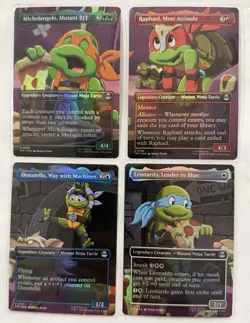 MTG TMNT Borderless Scene 19 Card Full Set 7 FOIL Cutting Edge Weirdness To 11 - Image 2