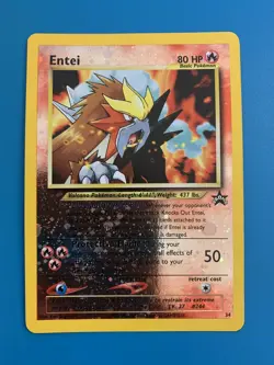 Entei #34 Black Star Promo Reverse Holo Rare Vintage Pokemon Card - NM - Image 1