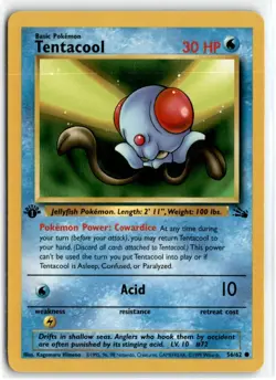 1999 POKEMON FOSSIL 1ST EDITION TENTACOOL #56/62 (B) - Image 1