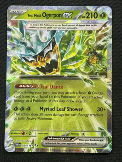 Pokemon Teal Mask Ogerpon EX 025/167 Twilight Masquerade Double Rare Holo 210HP - Image 1