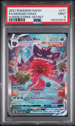 Gengar Vmax 271/264 Secret Fusion Strike Pokemon PSA 9 *518 - Image 1