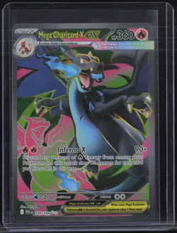 2025 Pokemon PFL EN Phantasmal Flames Ultra Rare #109 Mega Charizard X ex - Image 1