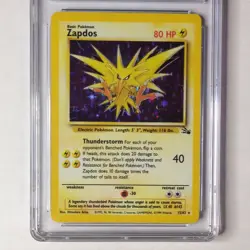 CGC 7.5 Zapdos 15/62 Holo Corrected Fossil WOTC Pokemon 1999 - Image 1