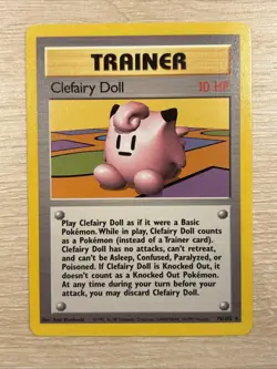 Pokemon TCG Clefairy Doll Base Set Trainer 70/102 Unlimited Rare NM Condition - Image 1