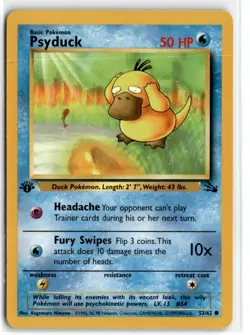 1999 POKEMON FOSSIL 1ST EDITION PSYDUCK #35/62 - Image 1