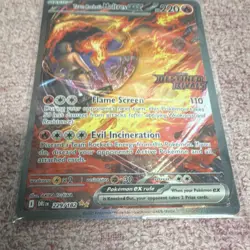 Pokemon Team Rocket's Moltres EX Full Art Holo Ultra Rare 220 HP 229/182 - Image 1