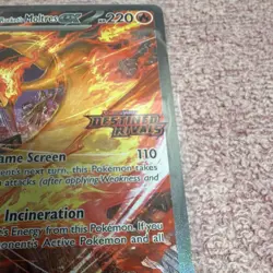 Pokemon Team Rocket's Moltres EX Full Art Holo Ultra Rare 220 HP 229/182 - Image 2