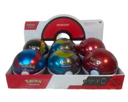Pokemon TCG: Single Pokeball Tin with 3 Booster Packs - Sealed 2024 D25 & B25 - Image 1