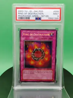 1st Edition PSA 9 Ring of Destruction PGD-000 Secret Rare 2003 English Yu-Gi-OH! - Image 2