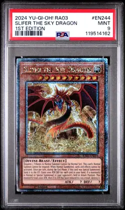 YU-GI-OH! RA03-QUARTER CENTURY BONANZA EN244 SLIFER THE SKY 1STEDITION QCR PSA 9 - Image 1