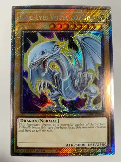 Blue-Eyes White Dragon Alt Art RA04-EN108 Platinum Secret Rare 1st Ed NM Yugioh - Image 1
