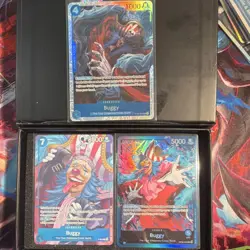 Bandai One Piece Card Game Buggy 3 Cards The Four Emperors/Cross Guild English - Image 1
