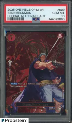 2025 ONE PIECE CARRYING ON HIS WILL BENN BECKMAN SPECIAL ALTERNATE ART PSA 10 - Image 1