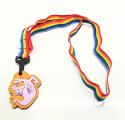 WDW Disney Pin Trading RAINBOW LANYARD With FIGMENT DANGLE Neck Lanyard - Image 4