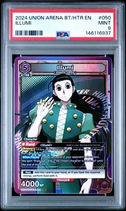 2024 UNION ARENA UE02BT/HTR HUNTER X HUNTER EN #050 ILLUMI PSA 9 Mint - Image 1
