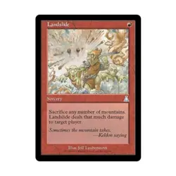 WOTC MtG Urza's Destiny Landslide (U) (Foil) VG - Image 1