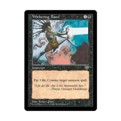 WOTC MtG Mirage Withering Boon (U) VG - Image 1