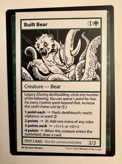 Built Bear x1 1x Mystery Booster 2 Playtest Card NM MTG - Image 1