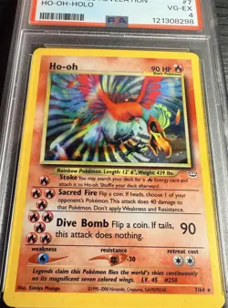 Pokemon Ho-oh Neo Revelation 07/64 Holo Rare PSA 4 Unlimited 2001 - Image 2