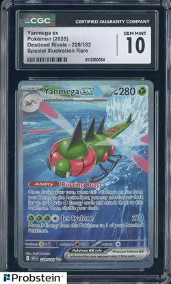 2025 Pokemon Destined Rivals Special Illustration Rare #228 Yanmega ex CGC 10 - Image 1