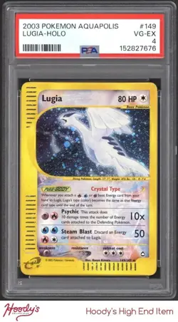 2003 Pokemon Aquapolis ENG #149 Crystal Lugia HOLO PSA 4 VG-EX - Image 1